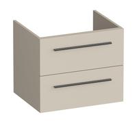 BRAUER Trust meuble sous lavabo 60 excl. poignées à poser 2 tiroirs softclose et 1 découpe pour le siphon - mat beige OK-TR60MB