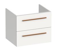 BRAUER Trust meuble sous lavabo 60 excl. poignées à poser 2 tiroirs softclose et 1 découpe pour le siphon - mat blanc OK-TR60MW