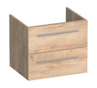 BRAUER Trust meuble sous lavabo 60 excl. poignées à poser 2 tiroirs softclose et 1 découpe pour le siphon - Forest Wheat OK-TR60FW