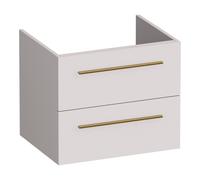 BRAUER Trust meuble sous-lavabo 60 sans poignées rapportées 2 tiroirs à fermeture douce et 1 découpe pour siphon - sable mat OK-TR60MS