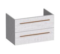 BRAUER Trust meuble sous lavabo 80 excl. poignées à poser 2 tiroirs softclose et 1 découpe pour le siphon - Forest Seashell OK-TR80FS