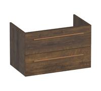 BRAUER Trust meuble sous lavabo 80 excl. poignées à poser 2 tiroirs softclose et 1 découpe pour le siphon - Grove OK-TR80GR