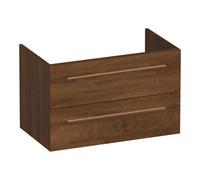 BRAUER Trust meuble sous lavabo 80 excl. poignées à poser 2 tiroirs softclose et 1 découpe pour le siphon - Forest Cacao OK-TR80FC