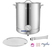 BrauKessel BierBrauAnlage - Installation de brassage à domicile 16 Gal. avec thermomètre et pot de fermentation