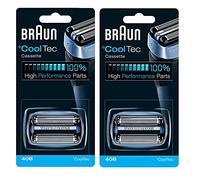 Braun 40 B Mens Rasierer Cooltec Foil & Cutter Pack Set Tête Remplacement Cassette, 2 Comte
