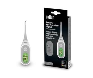 Braun Age Precision Thermomètre numérique | Pour utilisation multi-sites | Voie orale, rectale ou axillaire | Convient aux bébés et aux nourrissons | Marque #1 auprès des médecins(1) | PRT2000
