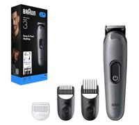 Braun Kit de soin cheveux et barbe pour homme All-in-One Series 3 AIO3500 4 en 1 Gris