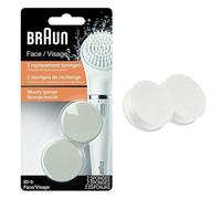 Braun Éponge de nettoyage SE80‑b – rechange pour épilateur facial Face 810/831 – Lot de 2