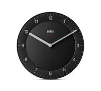 Braun BC06B-DCF Classique horloge murale radio 20 cm Quartz Noir Aluminium