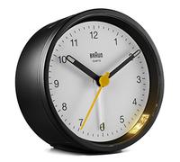 Braun BC12BW Réveil à Quartz Plastique Noir Blanc Normal
