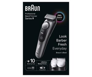 Braun BeardTrimmer BT9420 Mouillé & sec Noir, Gris