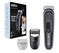 Braun Body Groomer 5, outil de manscape pour homme avec technologie SkinShield, peigne sensible, humide et sec, 100% étanche, prise britannique à 2 broches, BG5350, gris/blanc