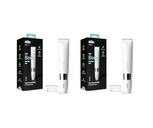 Braun Body Mini BS1000 - Tondeuse Corps Électrique Pour Femme Et Homme, Blanc (Lot de 2)