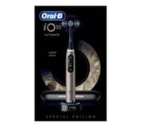 Pack Oral-B iO10 Gold - Sensibilité avec : 1 brosse à dents électrique + 2 dentifrices + 6 brossettes + 1 étui de voyage