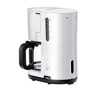 Braun Breakfast1 Cafetière à filtre AromaCafe, système OptiBrew, arrêt automatique, Cafetière jusqu'à 10 tasses, verre compatible lave-vaisselle, 1000 W, blanc