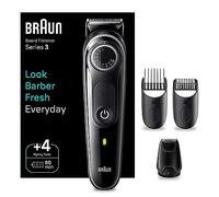 Braun BT3440 Tondeuse à barbe 3 avec roue de précision, 4 outils de coiffage, 80 minutes d'autonomie, style précis à la maison, 40 réglages de longueur, noir