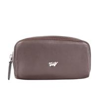 BRAUN BÜFFEL - Étui à clés en cuir de vachette véritable - Poche spacieuse pour clés de voiture avec fermeture éclair et 2 anneaux porte-clés - Trousse classique intemporelle - Marron élégant