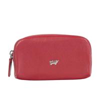 BRAUN BÜFFEL - Étui à clés en cuir de vachette véritable - Poche spacieuse pour clés de voiture avec fermeture éclair et 2 anneaux porte-clés - Trousse classique intemporelle, rouge, L, Trousse à clés