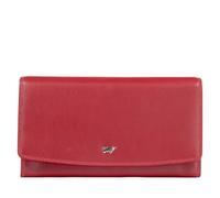 BRAUN BÜFFEL Portefeuille pour femme en cuir de vachette véritable avec protection RFID - Portefeuille généreux avec 9 emplacements pour cartes - Rouge élégant