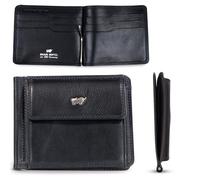 BRAUN BÜFFEL Portefeuille pour homme avec pince à billets en cuir de vachette véritable Golf 2.0 - Portefeuille pour homme avec 6 emplacements pour cartes, compartiment à monnaie et clip à dollar