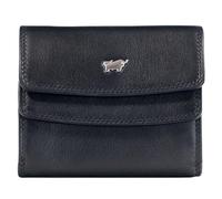 BRAUN BÜFFEL Portefeuille pour homme en cuir de vachette véritable avec protection RFID - Petit portefeuille à rabat avec 4 compartiments pour cartes - Noir élégant