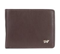BRAUN BÜFFEL Portefeuille pour homme en cuir de vachette véritable avec protection RFID - Portefeuille zétile avec 8 emplacements pour cartes + boucle Marron élégant
