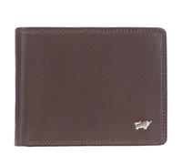 BRAUN BÜFFEL Portefeuille pour homme en cuir de vachette véritable avec protection RFID - Portefeuille zétile avec 8 emplacements pour cartes Marron élégant