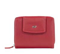 BRAUN BÜFFEL Portefeuille pour homme en cuir de vachette véritable avec protection RFID - Portefeuille à fermeture éclair de taille moyenne avec 12 emplacements pour cartes, rouge, Classique
