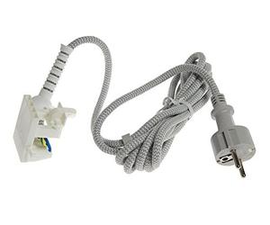 Braun Câble Alimentation Bornier Texstyle 7 Prostyle 4661 TS735 710 720 730 - Cordon d'alimentation 220V Type E - Noir - Compatible avec 4661 - 710, 720, 730, TS735TP