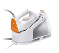 Braun CareStyle 1 Pro IS 1511 WH Centrale vapeur avec technologie FreeGlide 3D, vapeur verticale, fonction anti-gouttes, réservoir d'eau 1,7 l, 5,5 bar, 360 g/min, 2200 W, blanc/orange