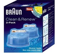 Braun Cartouches De Recharge Clean & Renew CCR, Nettoyant Pour Rasoir Pack De 2