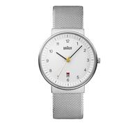 Braun Classic Gent Montre Homme Analogique Quartz avec Bracelet Acier Inoxydable BN0032WHSLMHG