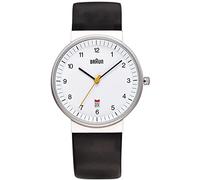 Braun Classic Gent Montre Homme Analogique Quartz avec Bracelet Synthétique BN0032WHBKG