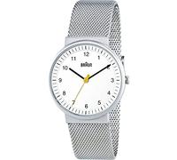 Braun Classic Lady Montre Femme Analogique Quartz avec Bracelet Acier Inoxydable BN0031WHSLMHL