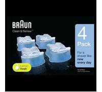 Braun Clean And Renew Recharge De Cartouches Pour Rasoir Électrique, Pack De 4, Compatibles Braun SmartCare, Clean&Charge Centers