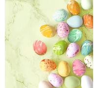 Braun & Company 1211-24302 Lot de 20 serviettes de printemps - 33 x 33 cm - 3 couches - En papier coloré - Avec motif de lapin et œufs et fleurs - Idéal pour la décoration de table de Pâques