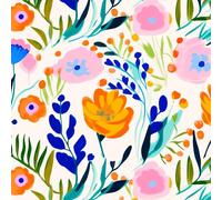 Braun & Company 1211-25020 Lot de 20 serviettes de table 3 couches - Motif floral - Motif prairie sauvage - Prairie d'été romantique - Prairie fleurie et prairie - Fleurs et prairie