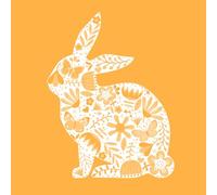 Braun & Company 1211-25301 Lot de 20 serviettes de printemps - 33 x 33 cm - 3 couches - En papier coloré - Avec motif de lapin, œufs et fleurs - Idéal pour la décoration de table de Pâques