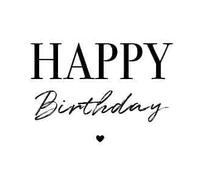 Braun & Company Cocktail Graphic Happy Birthday Lot de 20 serviettes de table 3 couches Blanc 25 x 25 cm