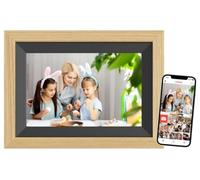Braun DigiFrame 10B - Cadre Photo Numérique 10.1" IPS Tactile 1280x800, 32Go, WiFi, USB Type-C, Noir/Bois, 2x2W, Lecteur MicroSD