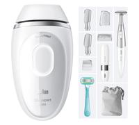 Braun Epilateur Lumiere Pulsee Silk Expert Mini PL1104, Blanc | Alternative au Laser à Domicile, Appareil Compact, Rasoir Visage, Tondeuse Intime, Manche et Cartouche Gillette Venus