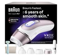Braun Epilateur Lumiere Pulsee Intelligent Skin i·expert PL7442, Blanc et Rose