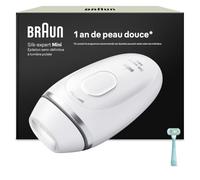 Braun Epilateur Lumiere Pulsee Silk Expert Mini PL1104, Blanc - Alternative au Laser à Domicile, Appareil Compact, Rasoir Femme Gillette Venus