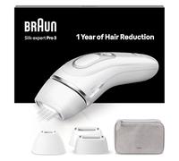Braun Epilateur Lumiere Pulsee Silk·expert Pro 3 PL3230, Épilation Semi-Définitive Pour Jusqu'à 1 An De Peau Douce, Alternative Au Laser, 3 Têtes Pour Épiler Jambes, Visage, Maillot Et Plus