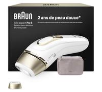 Braun Epilateur Lumiere Pulsee Silk·expert Pro 5 PL5100, Blanc et Or - Alternative au Laser à Domicile, Filaire, avec Pochette, 1 Tête