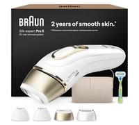 Braun Silk·Expert Pro 5 Pl5342 - Épilateur À Lumière Pulsée, Épilation Semi-Définitive, 1 Vanity Case, 4 Têtes Et Rasoir Venus - Blanc/Doré