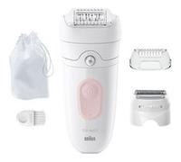 Braun épilateur silk-épil 5 - avec tête de rasoir pour femmes et sabot tondeuse - blanc/rose Flamingo