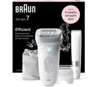 Braun épilateur silk-épil 7 - avec tête de rasoir pour femmes, sabot tondeuse et mini-rasoir pour le corps - blanc/argent Grey/Silver G