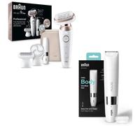 BRAUN Épilateur Silk Epil 9-360 3D + BRAUN Mini-tondeuse corps BS1000