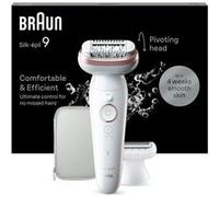 Braun épilateur silk-épil 9 - avec tête de rasoir pour femmes et sabot tondeuse - blanc/rose Flamingo G
